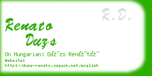 renato duzs business card